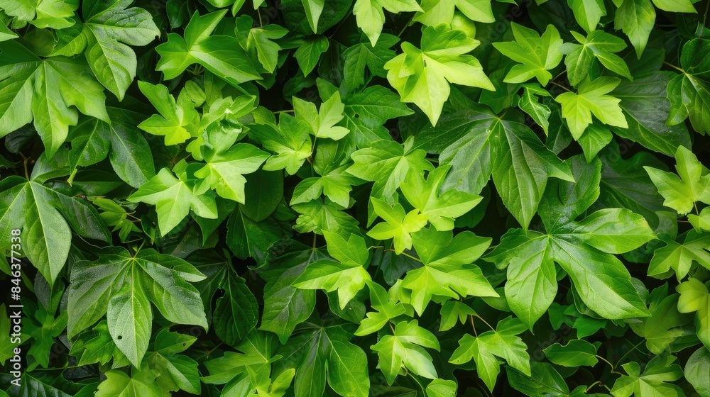 Vivid green foliage against a plain backdrop Vivid green foliage against a plain backdrop