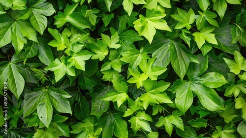Vivid green foliage against a plain backdrop