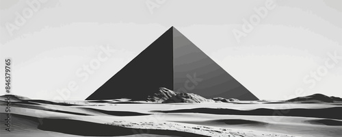 Pyramid | Minimalist and Simple Silhouette - Vector illustration