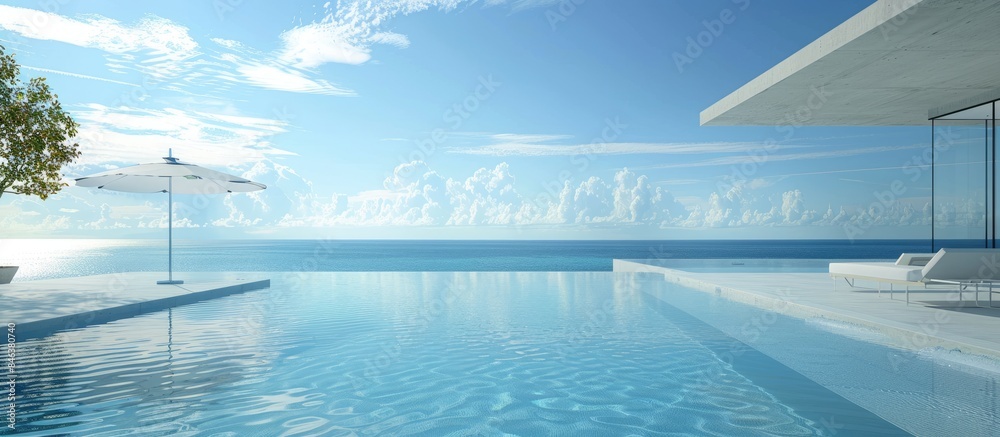 Captivating Sea View from Lavish Infinity Pool at a Low Angle. Captivating Sea View from Lavish Infinity Pool at a Low Angle.