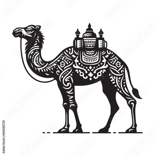 camel on a white Background