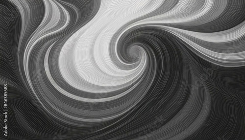 Black white gray grainy noisy background, noise texture abstract swirl banner poster backdrop design © Amli