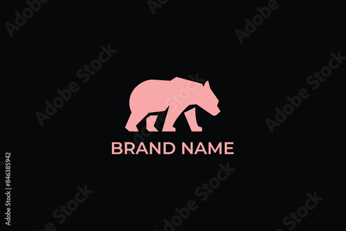 creative bear logo, abstract bear icon, mammal, wildlife logo, wild, zoo, baby brand logo, bear silhouette logo vector animals illustration, vector bear silhouette, Minimal bear logo,  Bear head