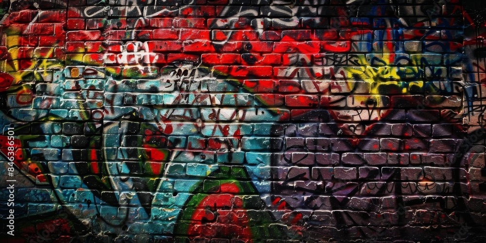 Obraz premium Vibrant Graffiti Art in Urban Setting