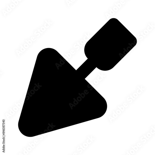 trowel glyph black icon