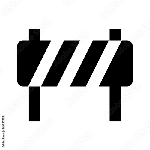 traffic barrier glyph black icon
