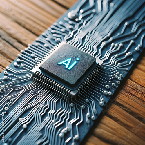 Wallpaper Mural AI semiconductor stock price rises.Generative AI Torontodigital.ca