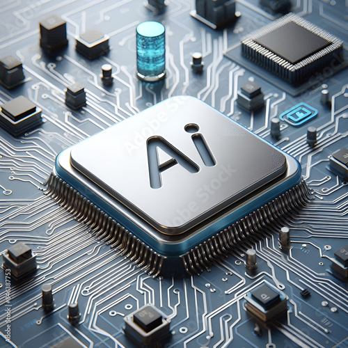 Wallpaper Mural AI semiconductor stock price rises.Generative AI Torontodigital.ca