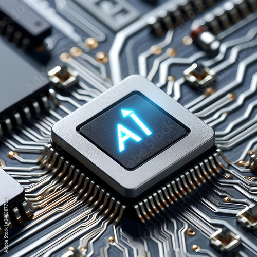 Wallpaper Mural AI semiconductor stock price rises.Generative AI Torontodigital.ca