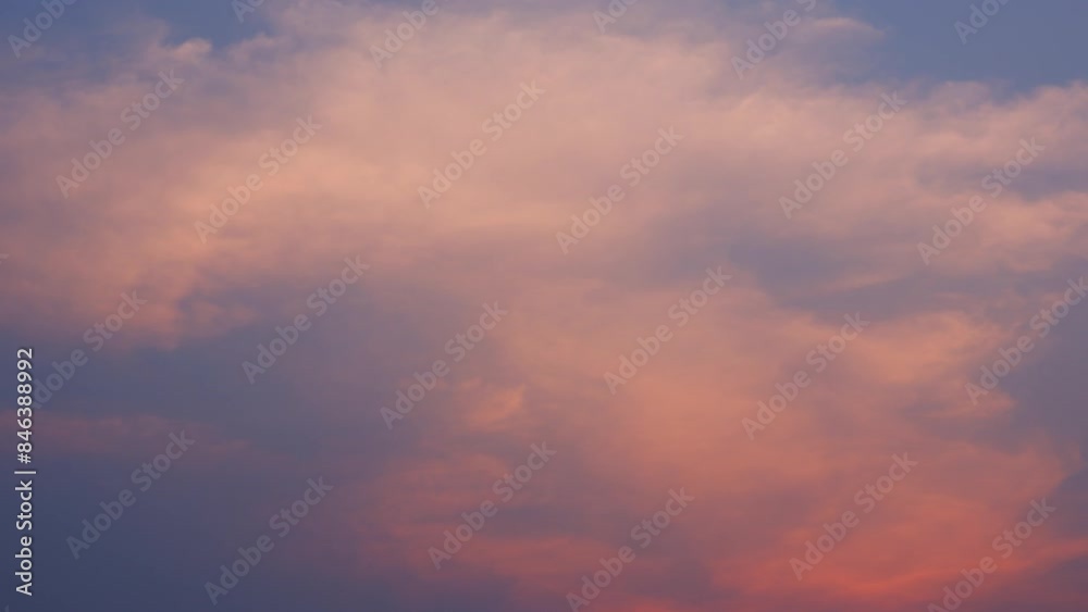 Experience nature's masterpiece unfold in a captivating time lapse, showcasing the tranquil beauty of the sunset sky adorned with wispy white clouds. Global Warming concept. Autumn background. 4K HDR. Experience nature's masterpiece unfold in a captivating time lapse, showcasing the tranquil beauty of the sunset sky adorned with wispy white clouds. Global Warming concept. Autumn background. 4K HDR.