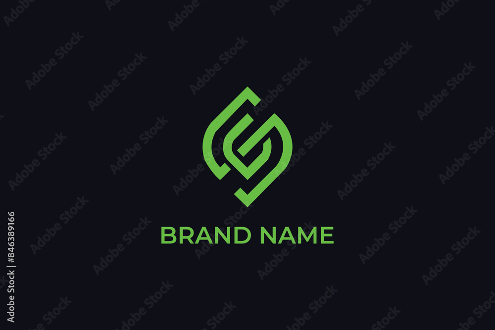 Obraz premium letter S chain link logo, letter SC leaf icon logo, letter S heart icon logo, letter S medical eco logo, letter S Z logo