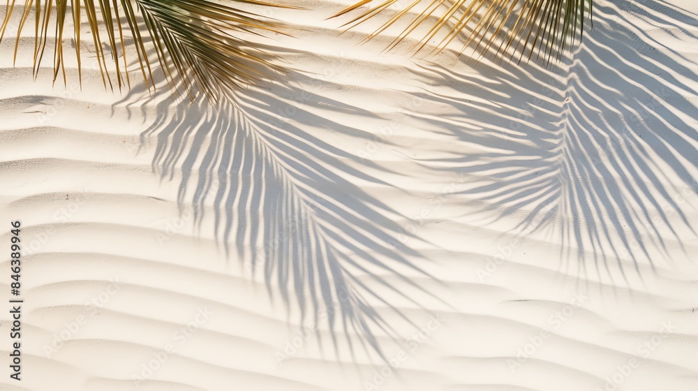Fototapeta premium Abstract Tropical Beach Shadows Generative AI