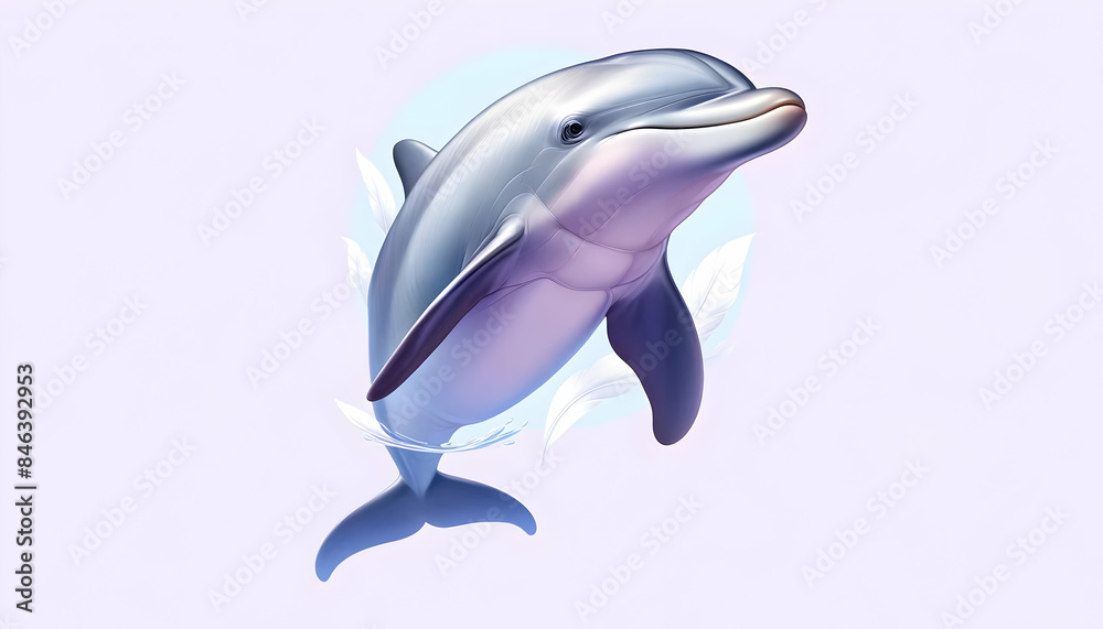 Obraz premium dolphin isolated on white background