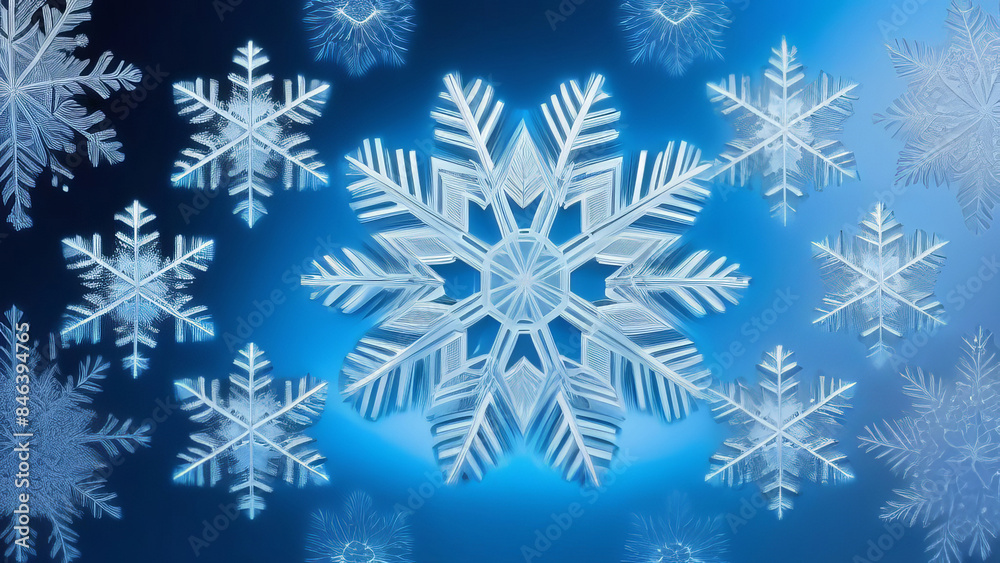 Frosty patterns on an evening frozen window, snowflakes. Space for text, banner Frosty patterns on an evening frozen window, snowflakes. Space for text, banner