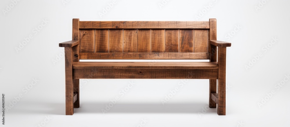 An isolated mini wooden bench in a studio shot with a white background providing ample copy space for images An isolated mini wooden bench in a studio shot with a white background providing ample copy space for images
