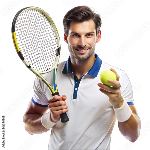 tennis player with racket. png