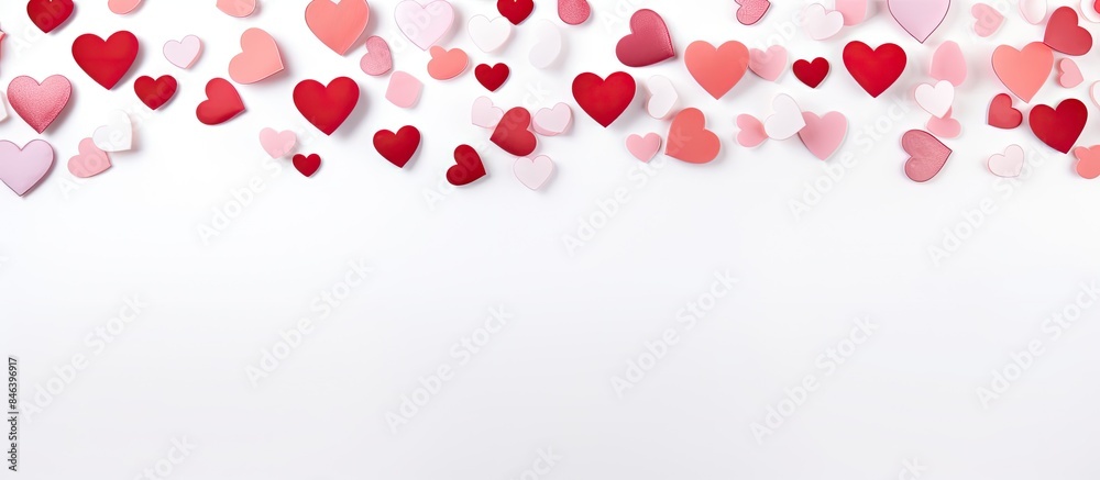 A copy space image featuring a Valentine s Day background set apart on a white background A copy space image featuring a Valentine s Day background set apart on a white background