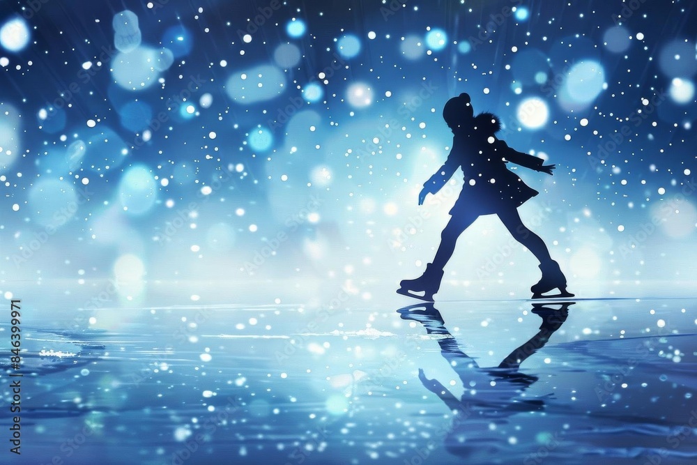 Naklejka premium Joyful People Under Electric Blue Sky. Celestial Event Concept