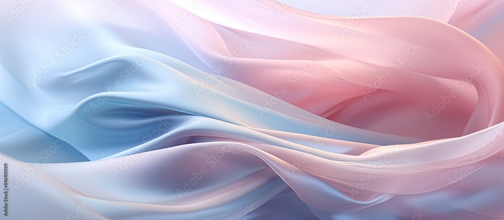 A background image with a pastel fabric texture depicting a flowing motion effect with a vacant space to add content or copy