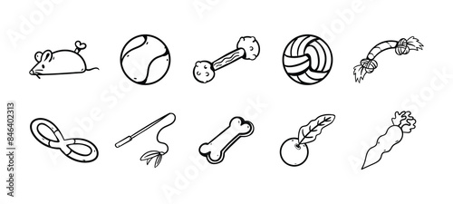 Pet Toys Vector Set