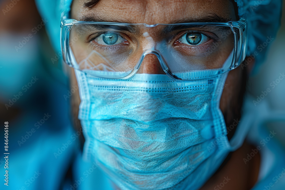 A doctor performing surgery. Concept of medical intervention. Generative Ai. A doctor performing surgery. Concept of medical intervention. Generative Ai.