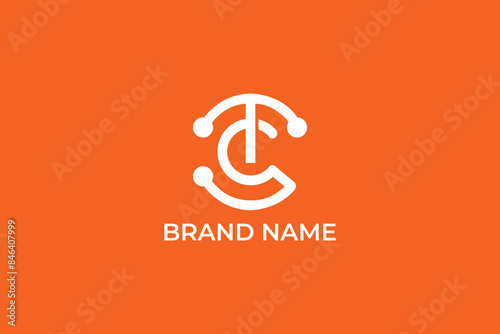 C letter tech company logo, letter CT CC circuit logo, letter CT C technology logo, circuit circle logo, circuit board logo, circuit icon, tech logo, Circuit technology logo