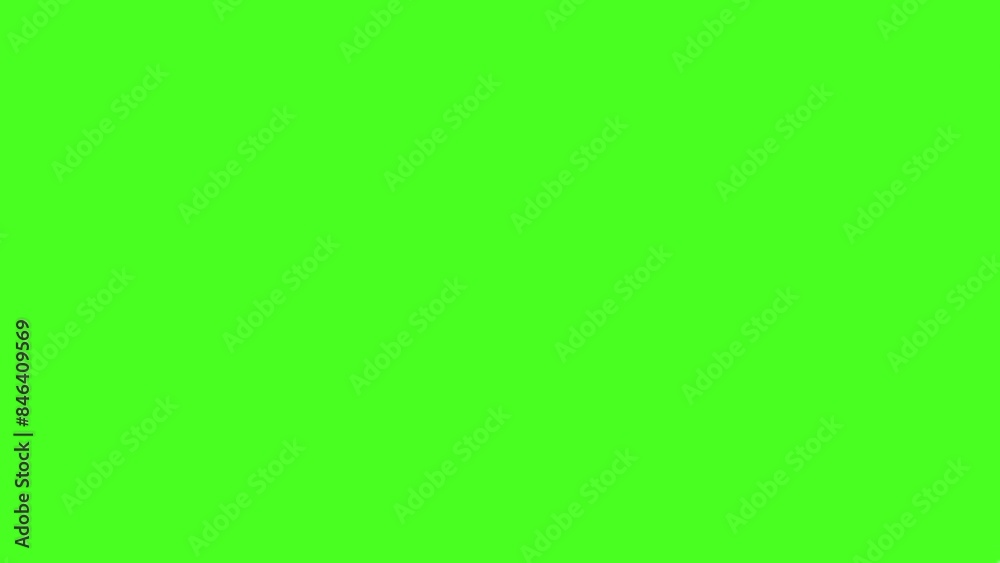 Ocean waves animation on green screen background. Fluid animated splashes for video transition.