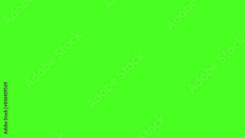 Ocean waves animation on green screen background. Fluid animated splashes for video transition.