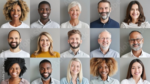 Many Headshots of Smiling Men and Women of All Ages and Ethnicities