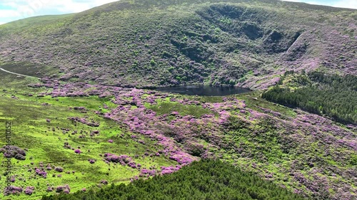 Ireland Epic locations drone landscape of the Wild beauty of Bat Lough nestled in the middle of the Knockmealdown Mountains popular tourist attraction in Tipperary photo