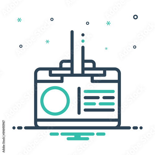 Mix icon for id card 