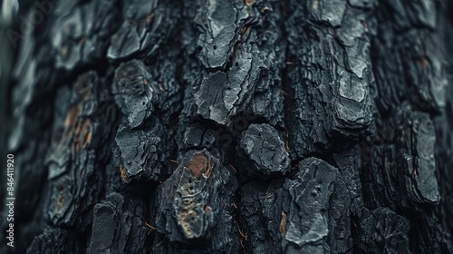  A close-up of a tree's bark with distinct deformations..Or:..A tree bark's detailed view, exhibiting unique deformities photo
