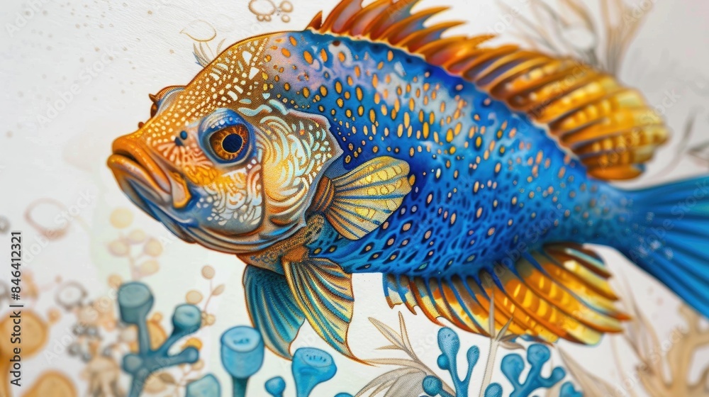 Delve into the captivating world of a fish themed coloring book Delve into the captivating world of a fish themed coloring book