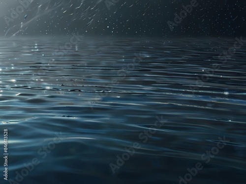 Clean Water Texture. Realistic Water Surface Overlay. Transparent Background