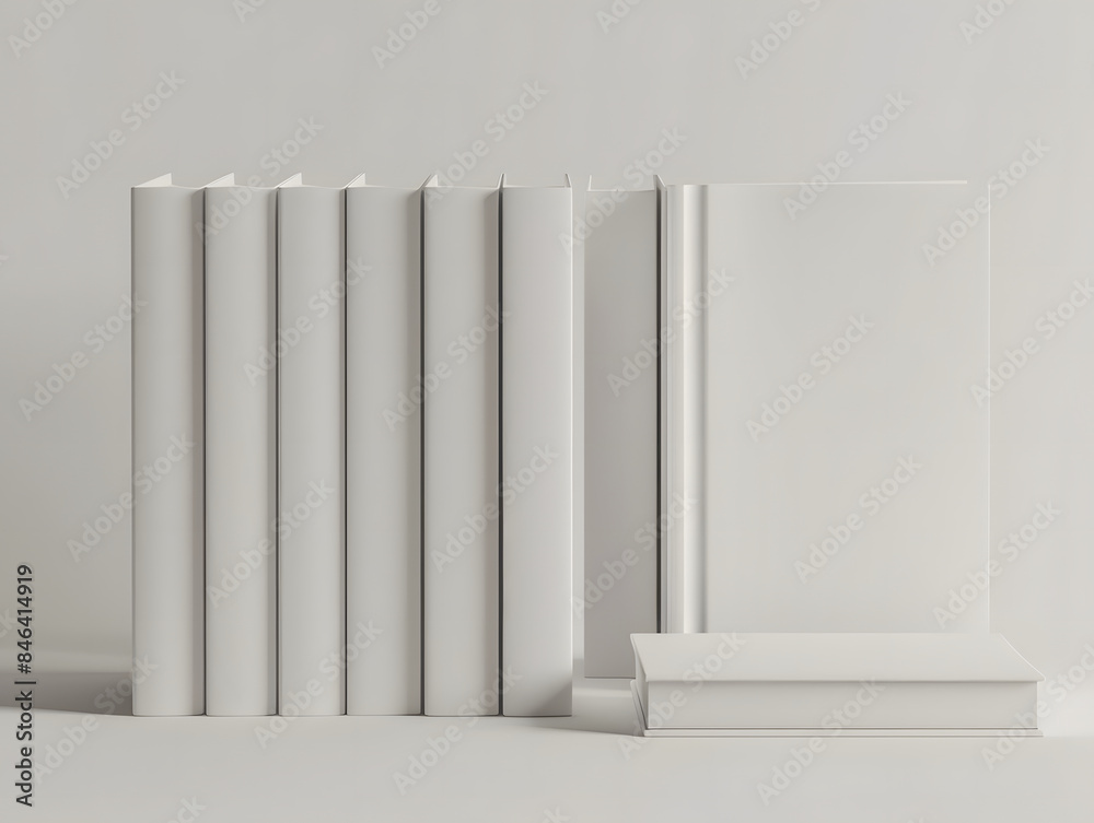 White books mockup with isolated background White books mockup with isolated background