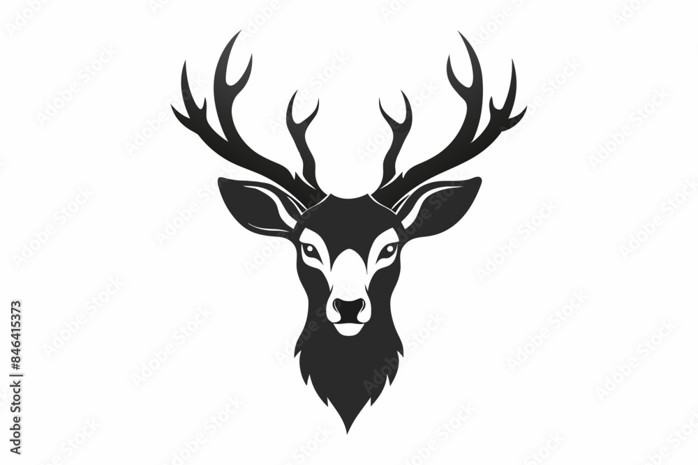 Deer Head Silhouette Vector