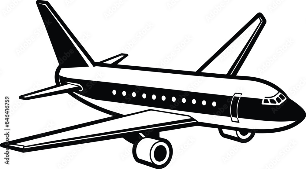airplane illustration isolated on white background airplane illustration isolated on white background
