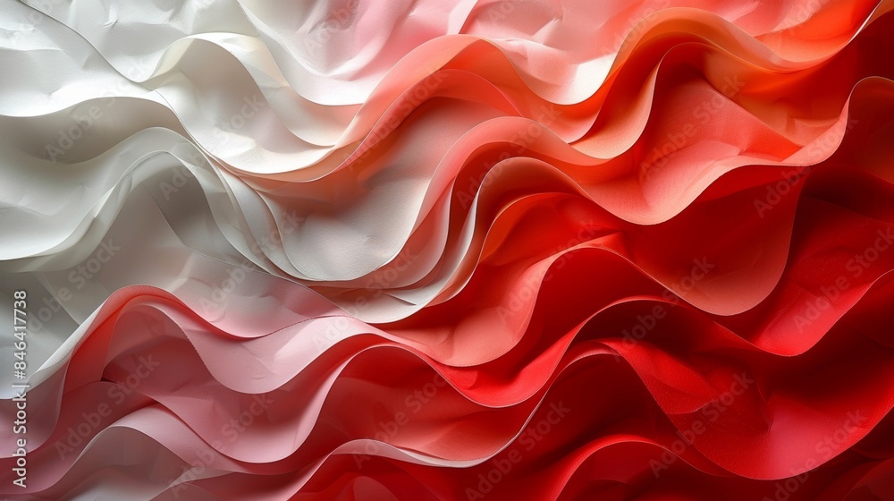 Abstract red wave pattern background.