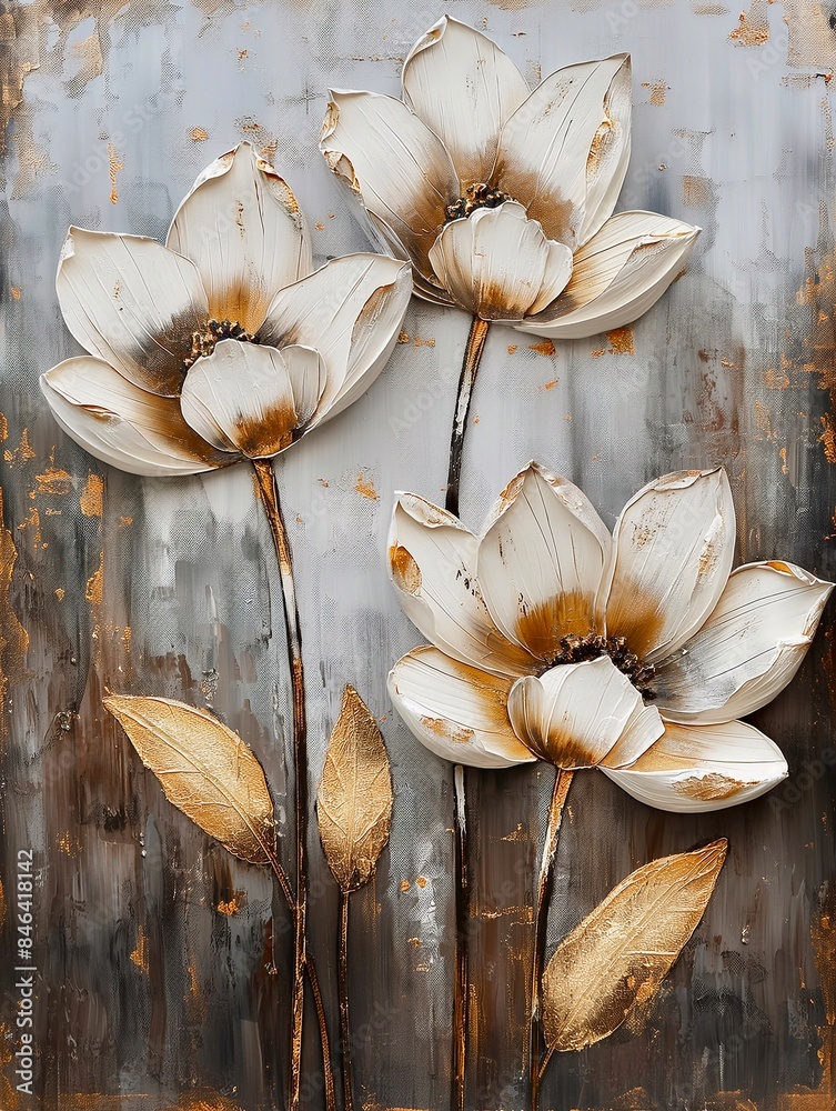 Floral oil painting