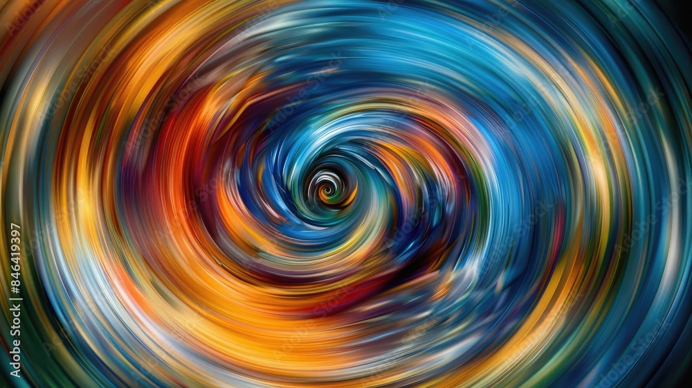 Abstract swirls of colors in dynamic motion
