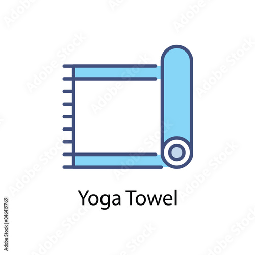 Yoga Towel vector icon