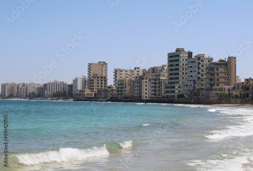 Abandoned Buildings in Ghost town Varosha in Famagusta, Northern Cyprus photo