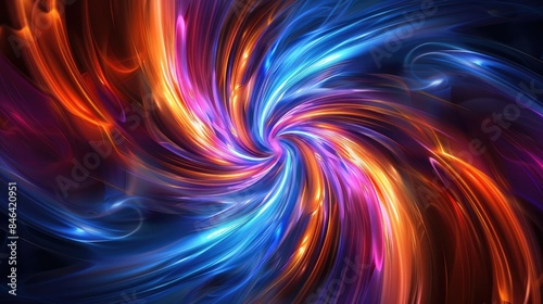 Abstract swirls of energetic motion