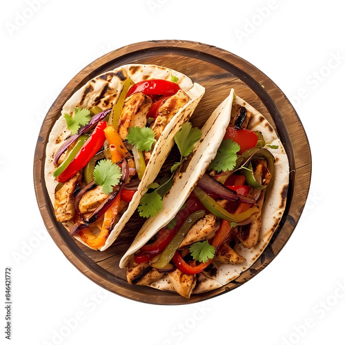 Chicken fajita on transparent background. Generative ai design art. photo