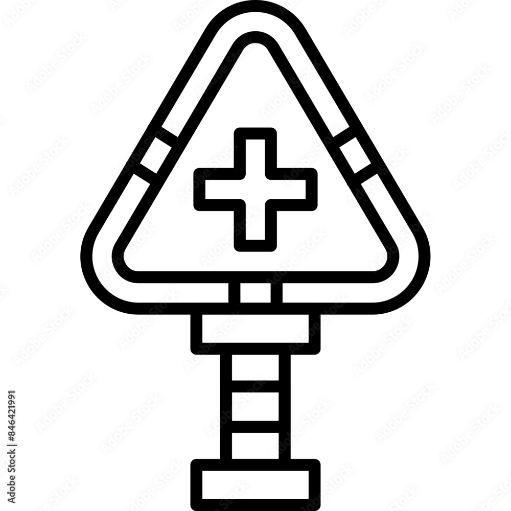 Fototapeta premium Cross Road Icon