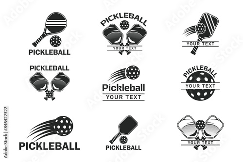 Pickleball SVG, Pickleball vector SVG, Pickleball Logo, Pickleball Bat SVG, Pickleball Silhouette,
