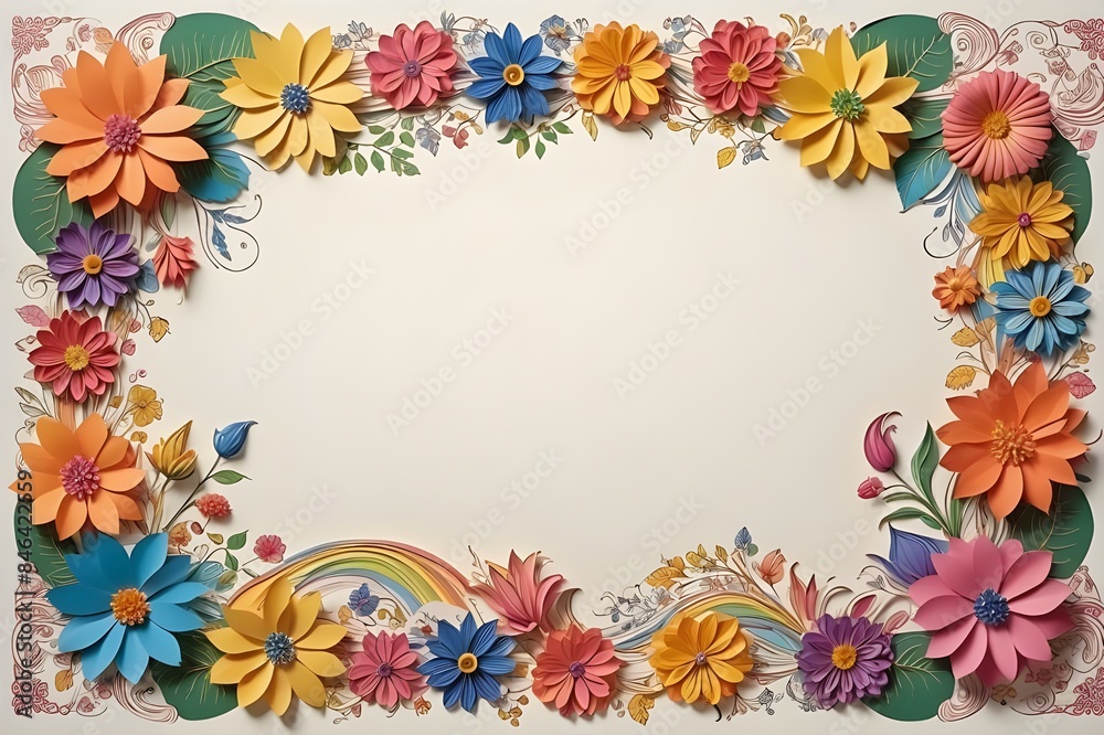 Several different shapes of stationery using floral patterns Several different shapes of stationery using floral patterns