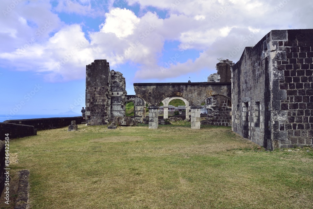 The lawn of the officer quater ruins The lawn of the officer quater ruins