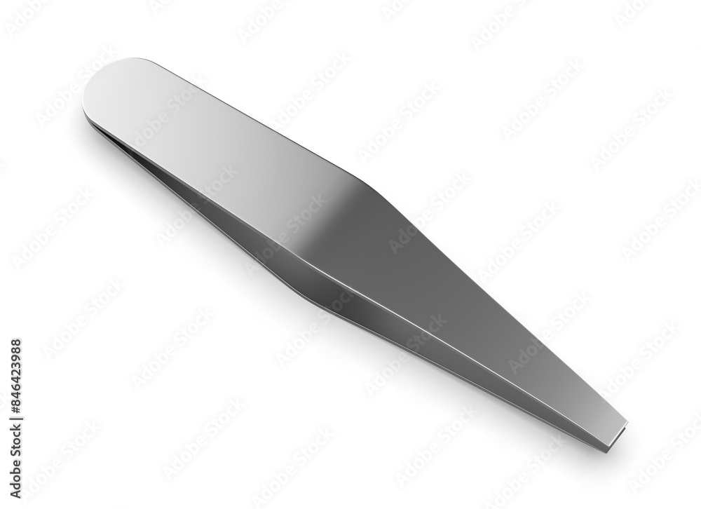 Blank pointed tweezers stainless steel template 3d illustration. Blank pointed tweezers stainless steel template 3d illustration.