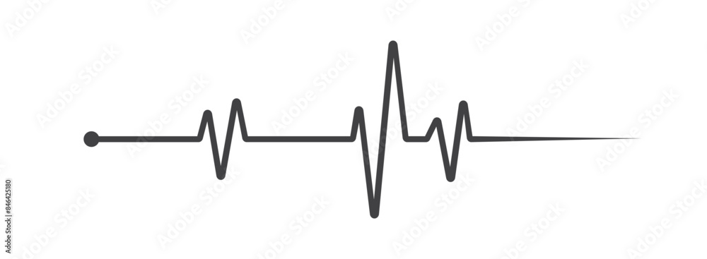 Heartbeat Line on white background. Pulse Rate. Heart line icon. Vector illustration Heartbeat Line on white background. Pulse Rate. Heart line icon. Vector illustration